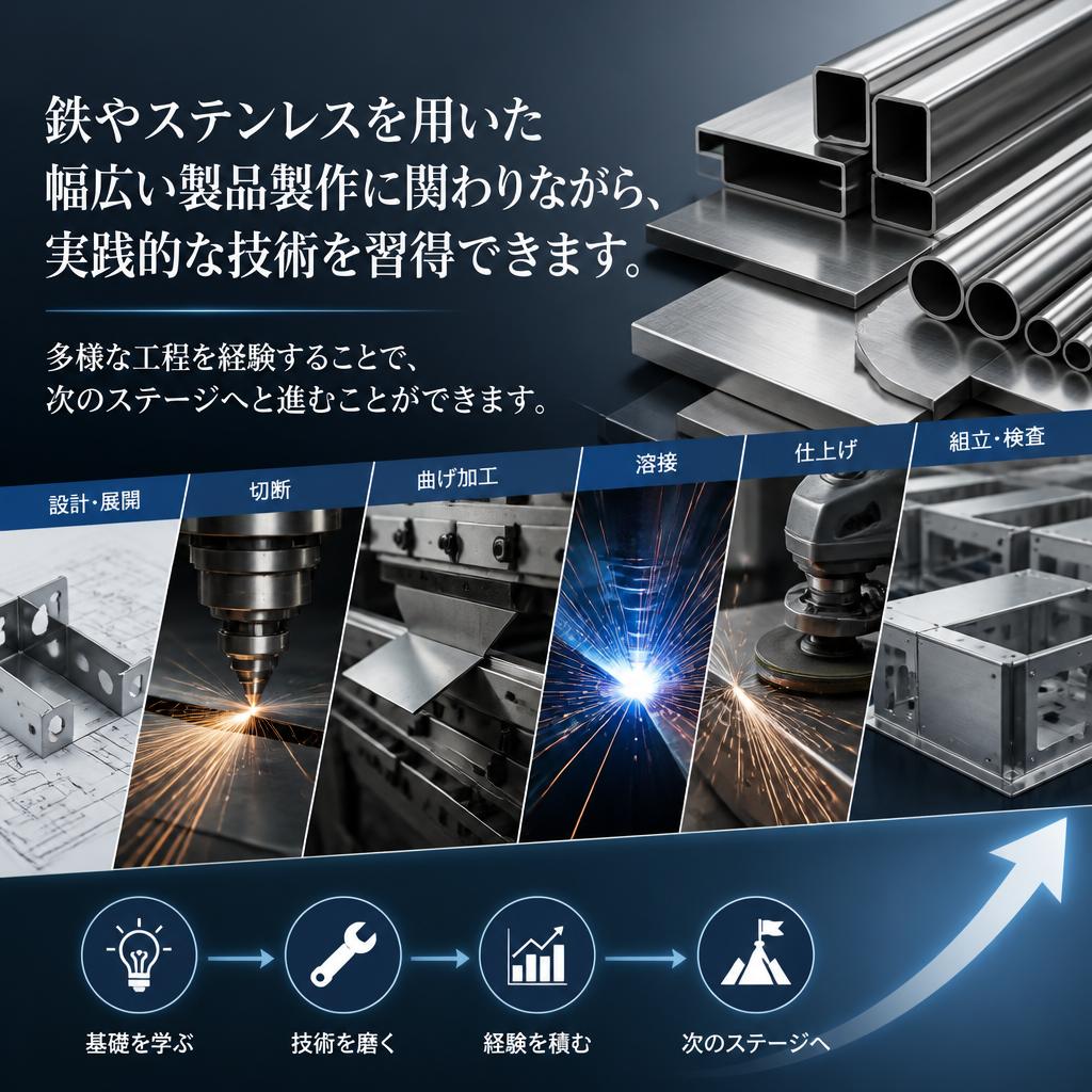 多様な製品製作でスキルを磨く