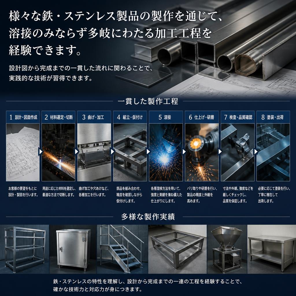 多彩な経験ができる！製品製作の流れ