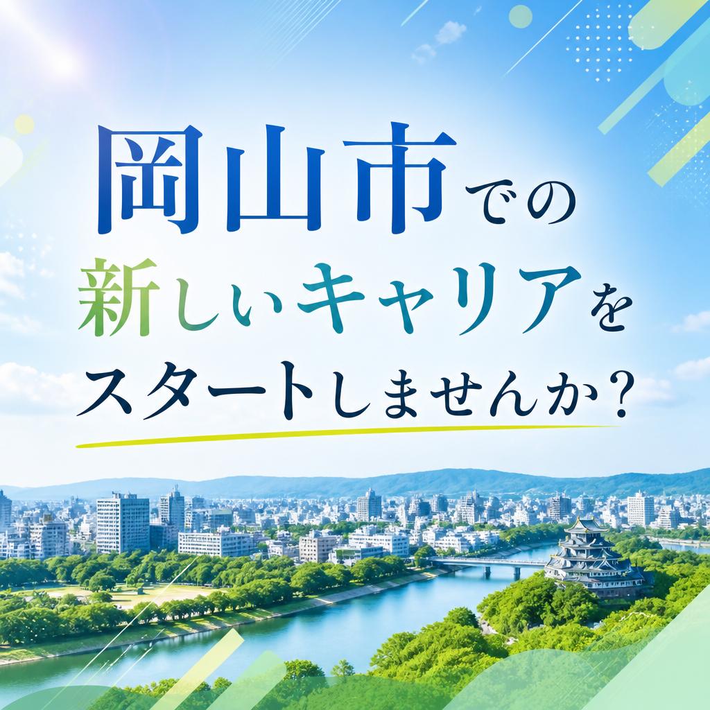 岡山市での新しいキャリアをスタートしませんか？